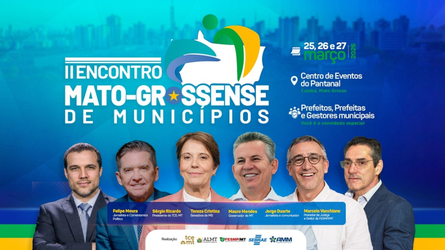 Inscrições para o II Encontro Mato-grossense de Municípios estão abertas