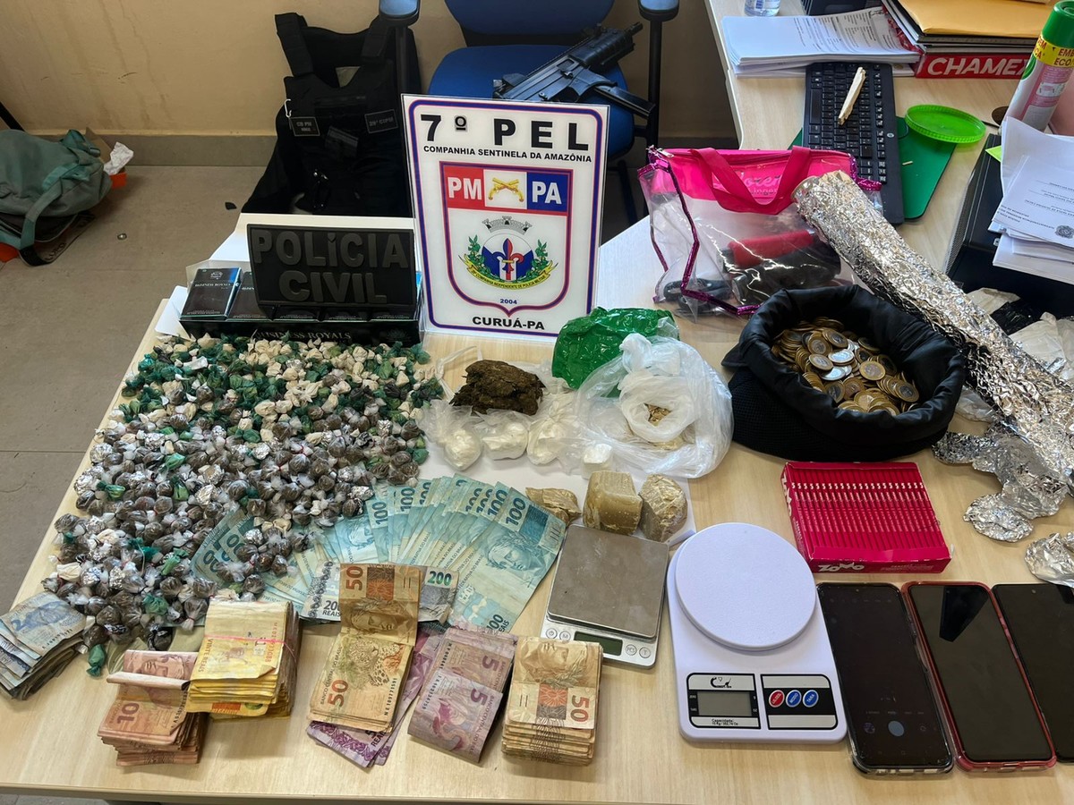 Polícias Civil e Militar apreendem drogas e mais de R$ 14 mil após assalto a sorveteria em Curuá